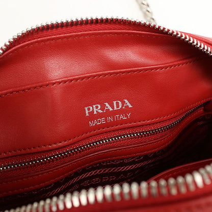 Prada Chain Diagram Shoulder Bag Leather