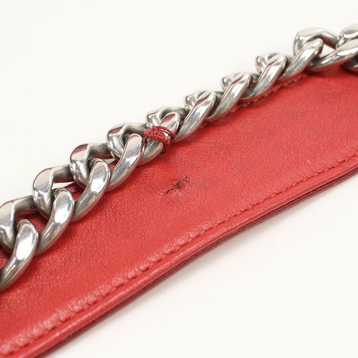 Prada Chain Diagram Shoulder Bag Leather