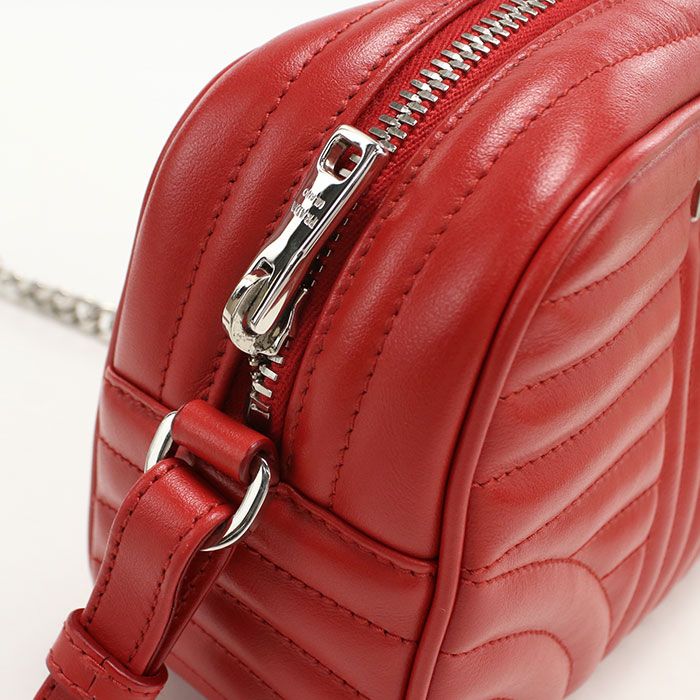 Prada Chain Diagram Shoulder Bag Leather
