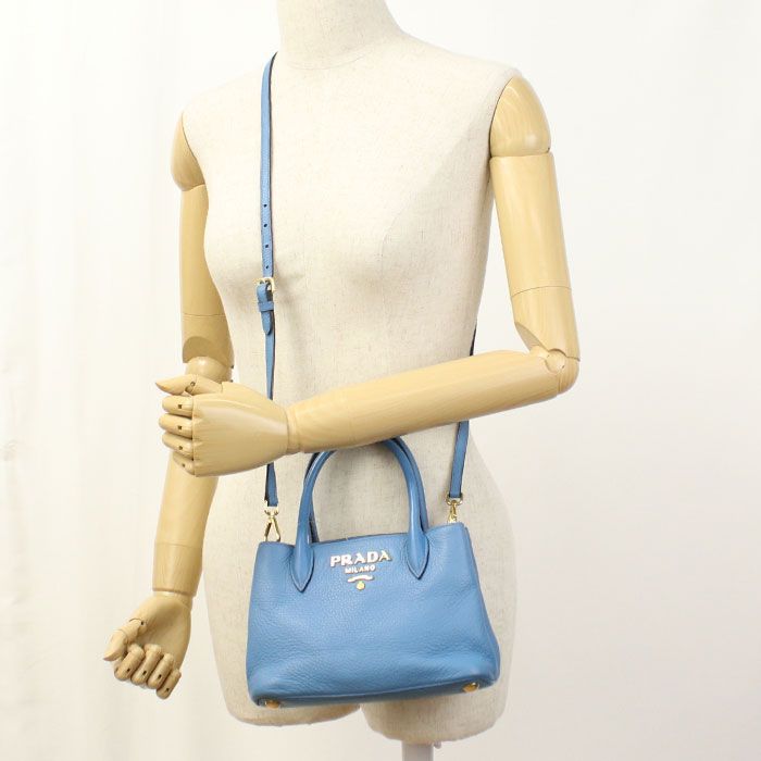 Prada 2-Way Handbag Leather