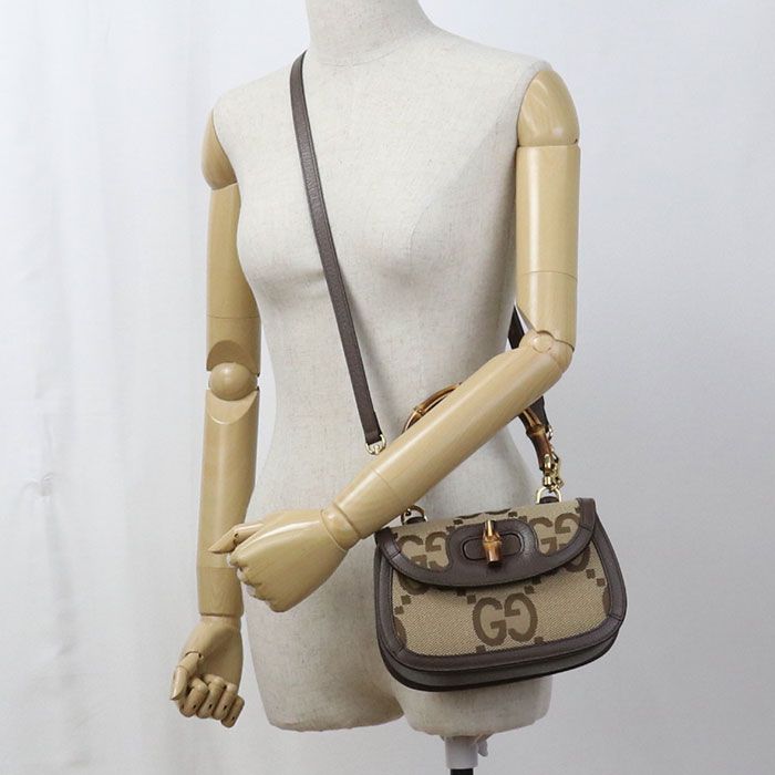 Gucci Small Bag 2-Way Handbag Canvas