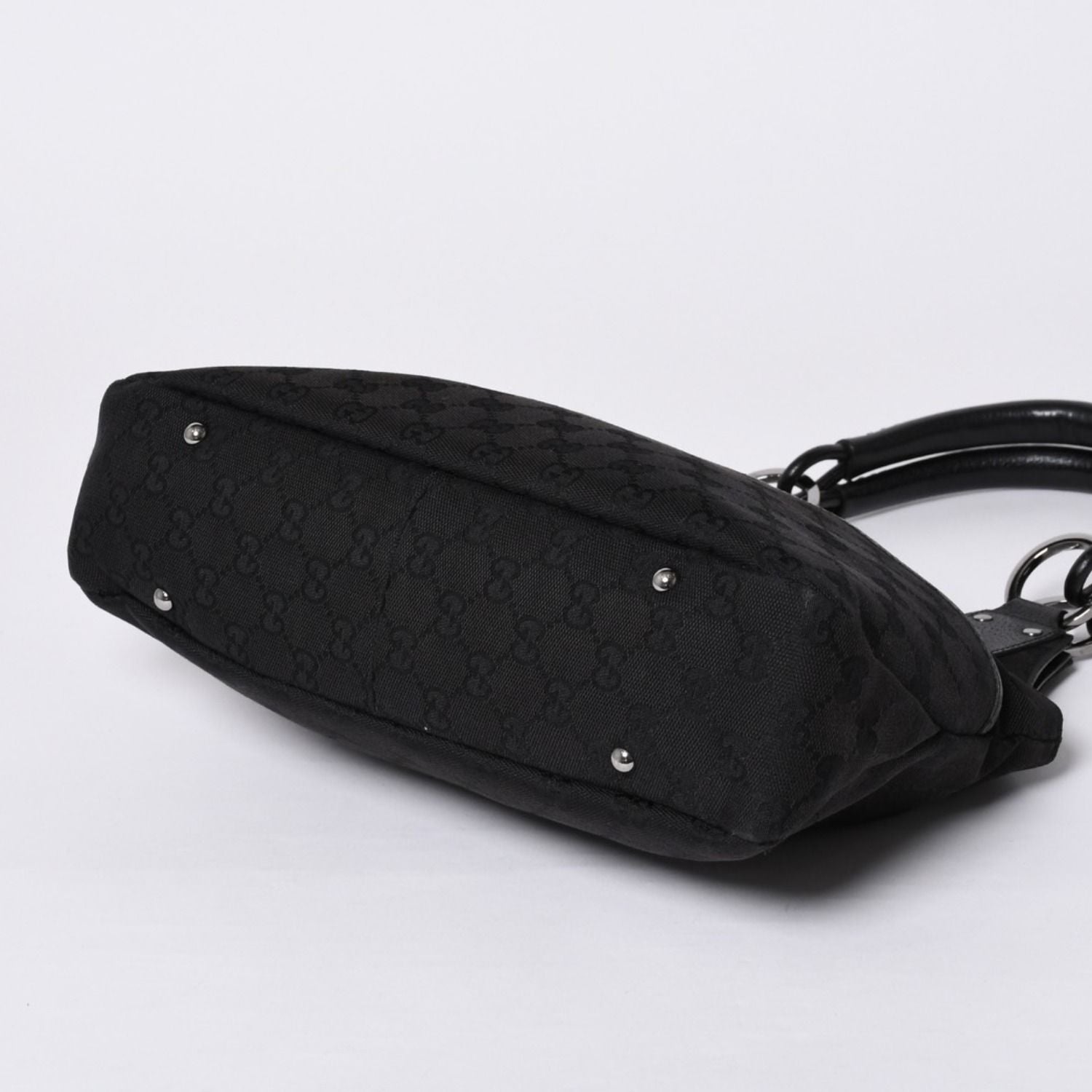 Gucci Hand Bag Handbag GG Canvas Black — view 8