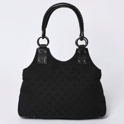 Gucci Hand Bag Handbag GG Canvas Black — view 3