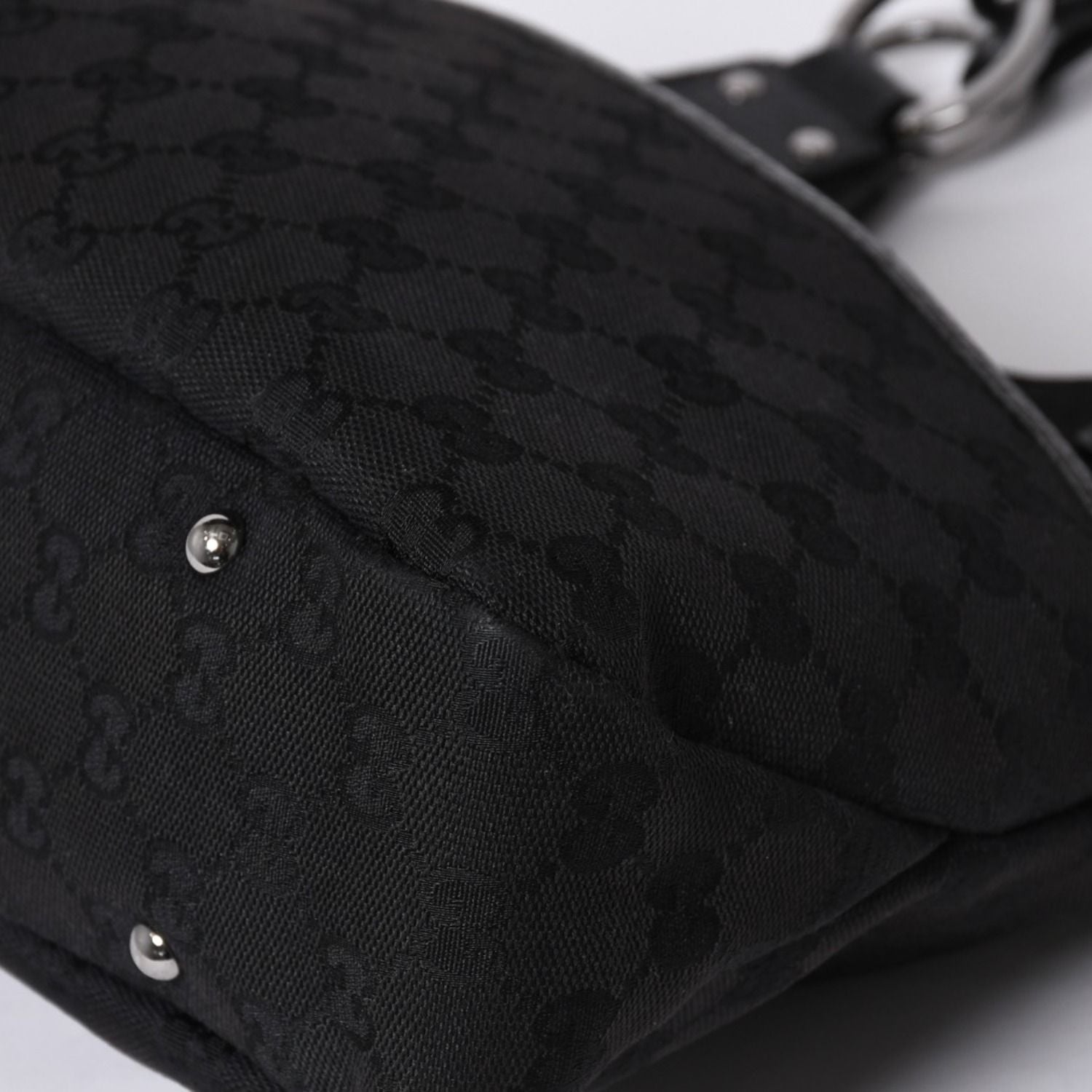 Gucci Hand Bag Handbag GG Canvas Black — view 7