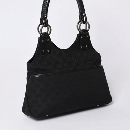 Gucci Hand Bag Handbag GG Canvas Black — view 2