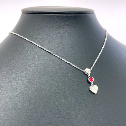 Gucci Silver Heart Necklace 925 Sterling Engraved