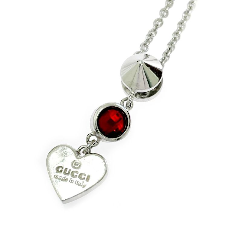 Gucci Silver Heart Necklace 925 Sterling Engraved
