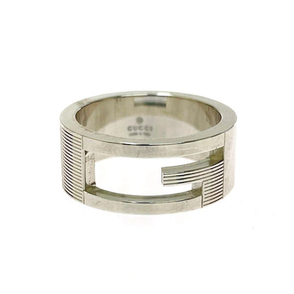 Gucci Silver Logo Ring 925 Engraved