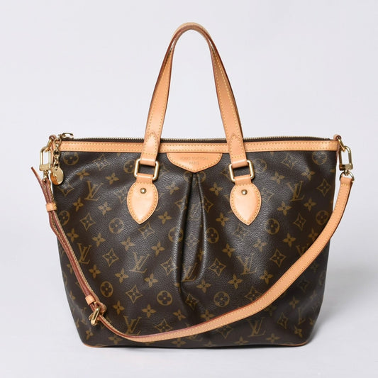 Louis Vuitton Palermo PM Handbag Monogram Leather Gold