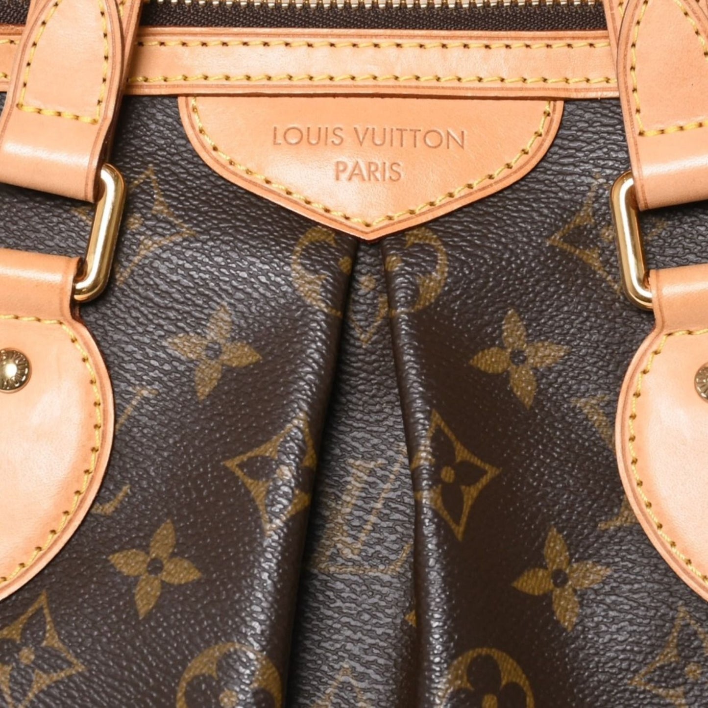 Louis Vuitton Palermo PM Handbag Monogram Leather Gold — view 6