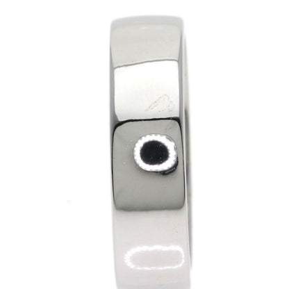 Celine Logo Diamond Ring 18k White Gold