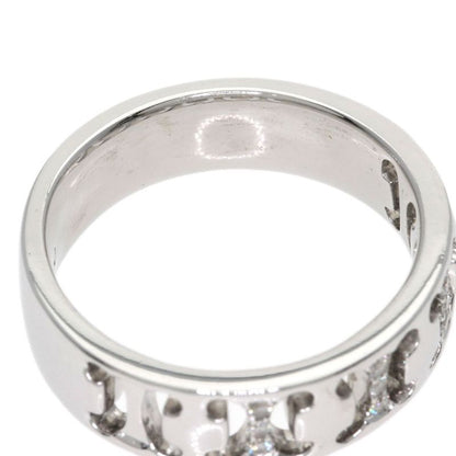 Celine Logo Diamond Ring 18k White Gold