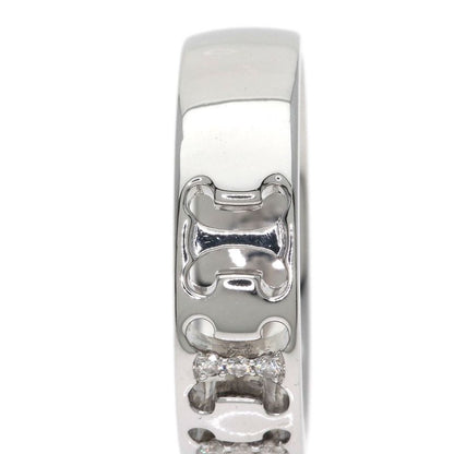 Celine Logo Diamond Ring 18k White Gold