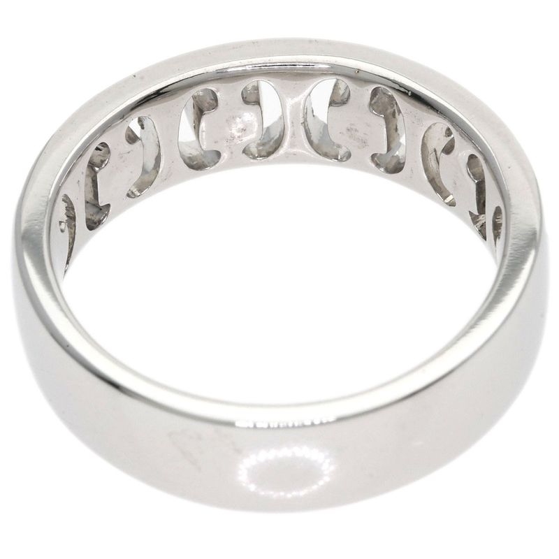 Celine Logo Diamond Ring 18k White Gold