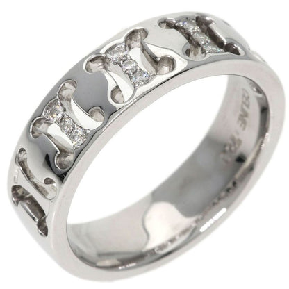 Celine Logo Diamond Ring 18k White Gold