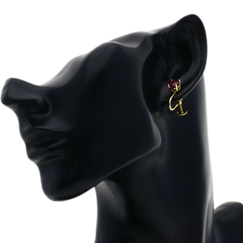 Tiffany & Co Garnet Earrings 18k Yellow Gold