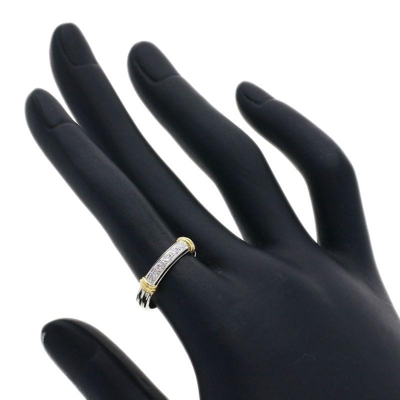 Dior Diamond Combination Ring 18k Yellow Gold
