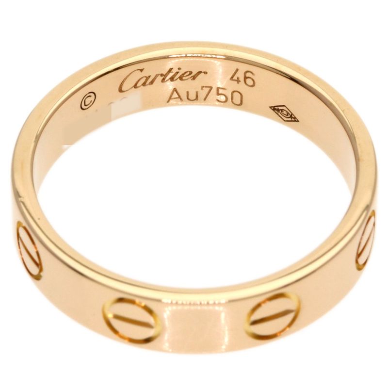 Cartier Mini Love Ring 46 18k Pink Gold