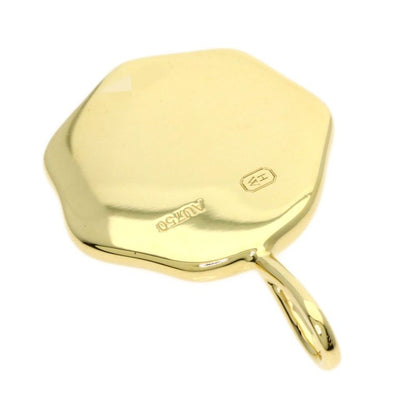 Harry Winston Logo Shield Diamond Pendant Top 18k Yellow Gold
