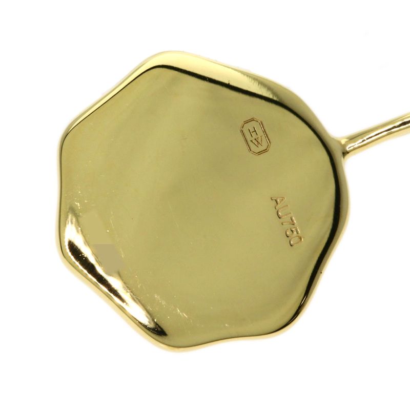 Harry Winston Logo Shield Diamond Pendant Top 18k Yellow Gold