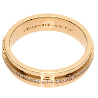 Tiffany & Co T Narrow Diamond Ring 18k Pink Gold