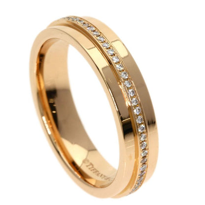 Tiffany & Co T Narrow Diamond Ring 18k Pink Gold