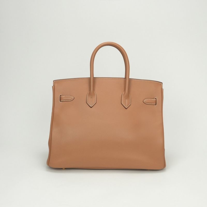 Hermes Birkin 35 Tote Courchevel Natural Brown
