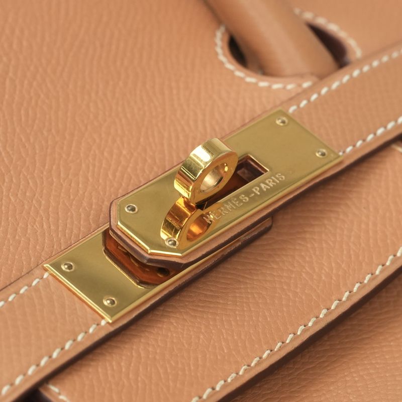 Hermes Birkin 35 Tote Courchevel Natural Brown