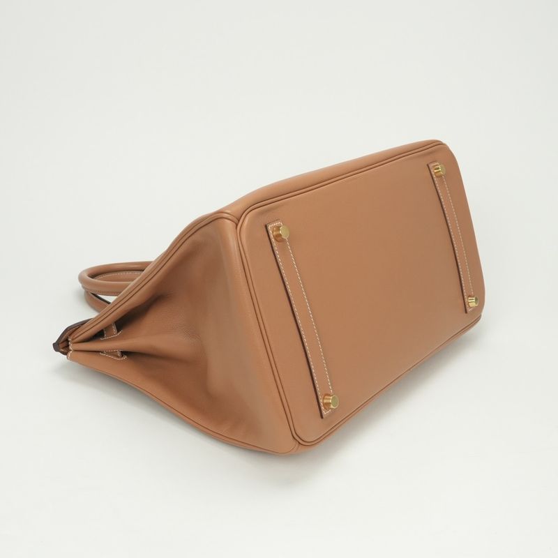 Hermes Birkin 35 Tote Courchevel Natural Brown