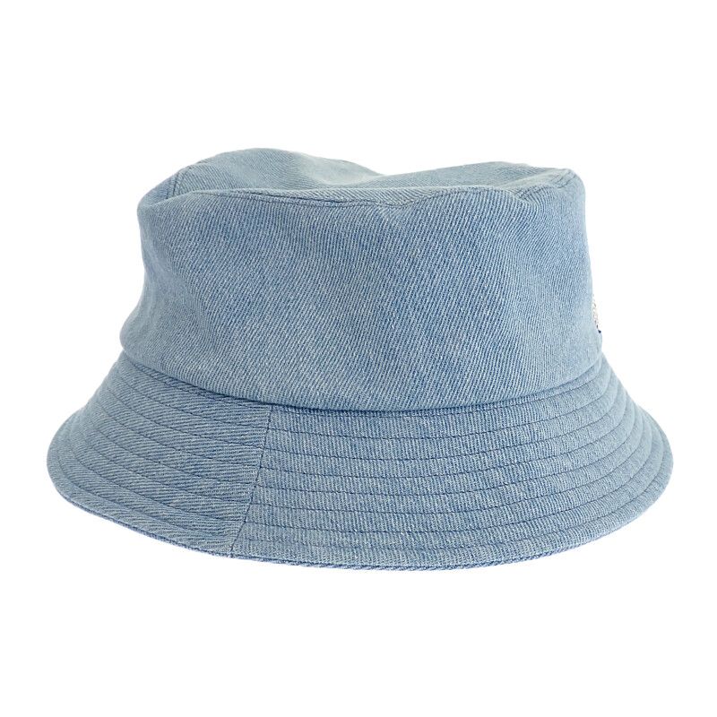 Chanel Logo Bucket Hat Denim Blue Shallow No String Sequins