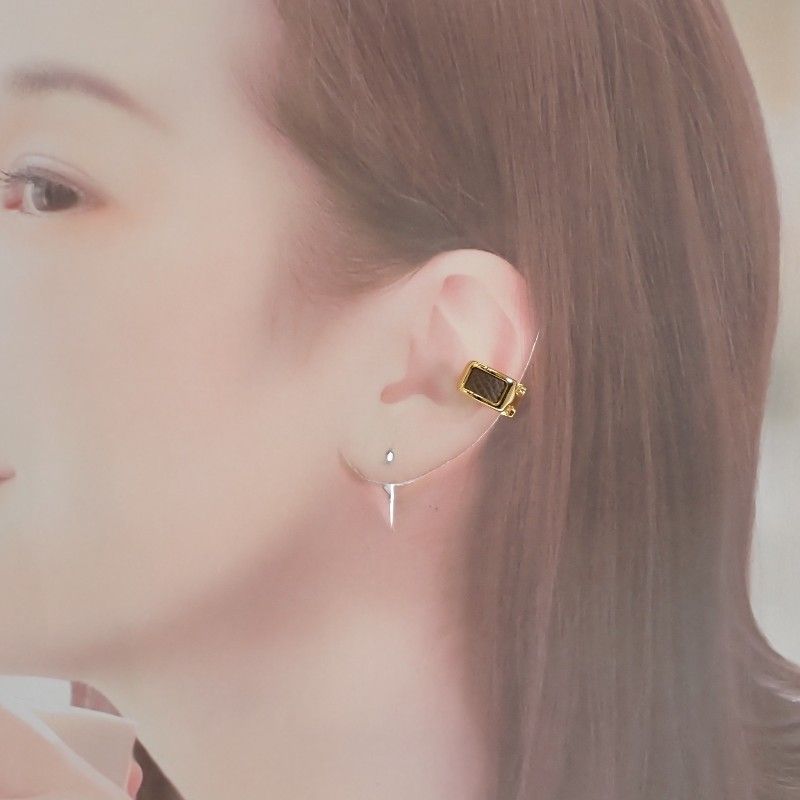Hermes Olympe PM for Earrings Veau Epsom Etoupe Gold