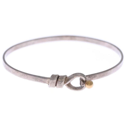 Tiffany & Co Love Knot Hook Eye Bracelet Bangle Silver