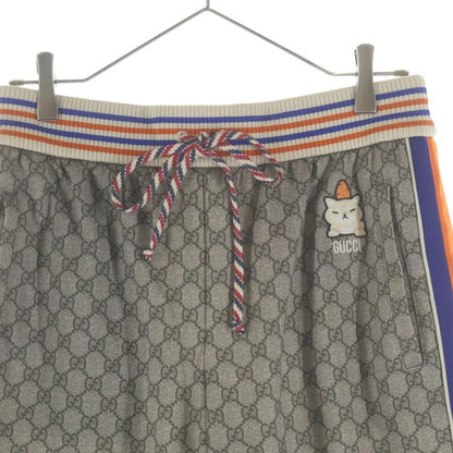 Gucci Animal Embroidery Side Line Technical Cotton Jersey Track Pants Beige