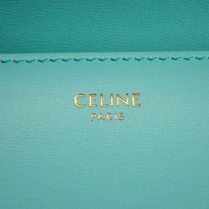 Celine Triomphe Claude Shoulder Bag Calf Turquoise Blue