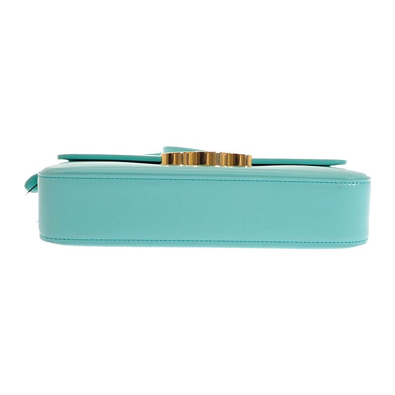 Celine Triomphe Claude Shoulder Bag Calf Turquoise Blue