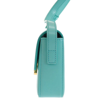 Celine Triomphe Claude Shoulder Bag Calf Turquoise Blue