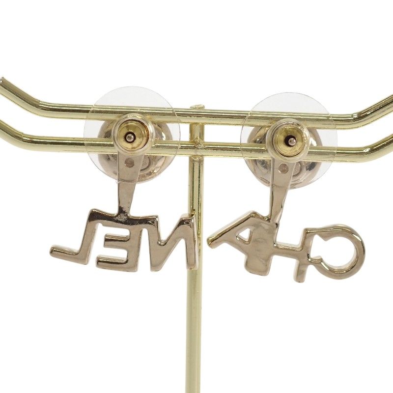 Chanel CC Logo Earrings 2-Way Faux Pearl Gold