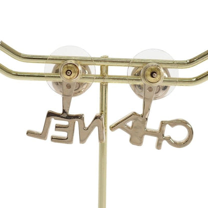 Chanel CC Logo Earrings 2-Way Faux Pearl Gold