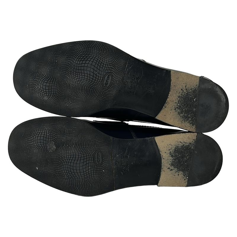 Gucci Loafers 10 Black Horsebit Leather