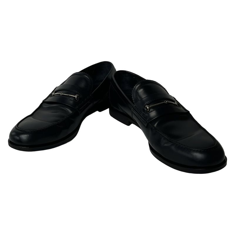 Gucci Loafers 10 Black Horsebit Leather