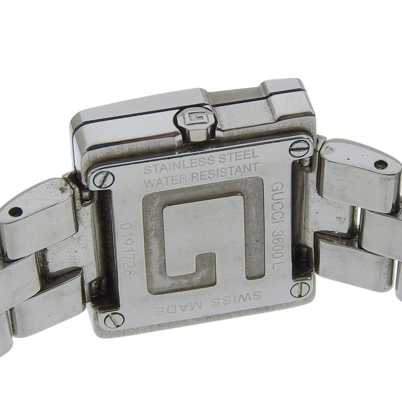 Gucci Watch Stainless Steel Quartz Analog Display Black Dial