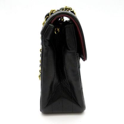 Chanel Quilted Chain Shoulder Bag Lambskin Black