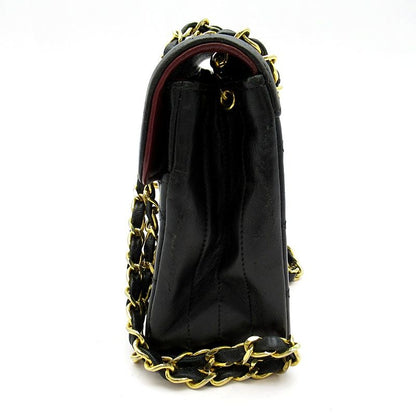 Chanel Quilted Chain Shoulder Bag Lambskin Black