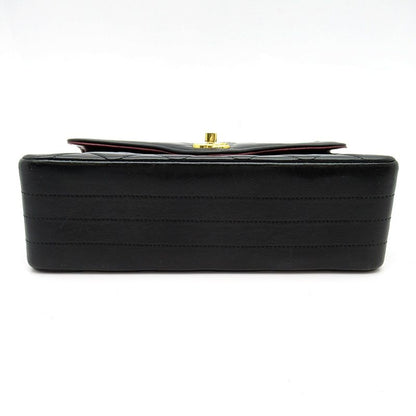 Chanel Quilted Chain Shoulder Bag Lambskin Black
