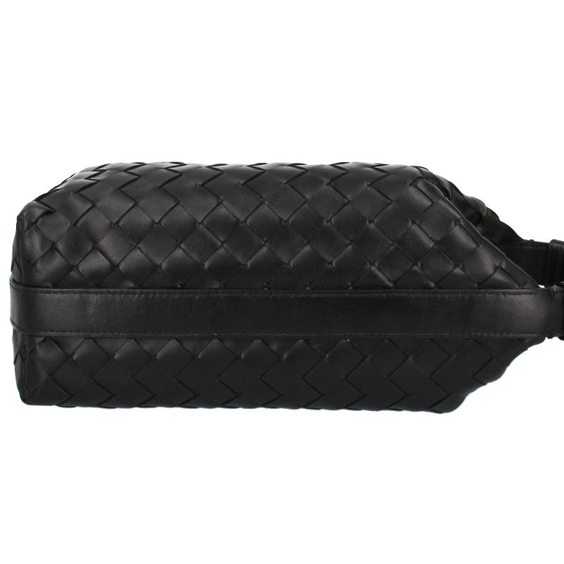 Bottega Veneta Vertical Wallace Intrecciato Bags Black Shoulder Bag