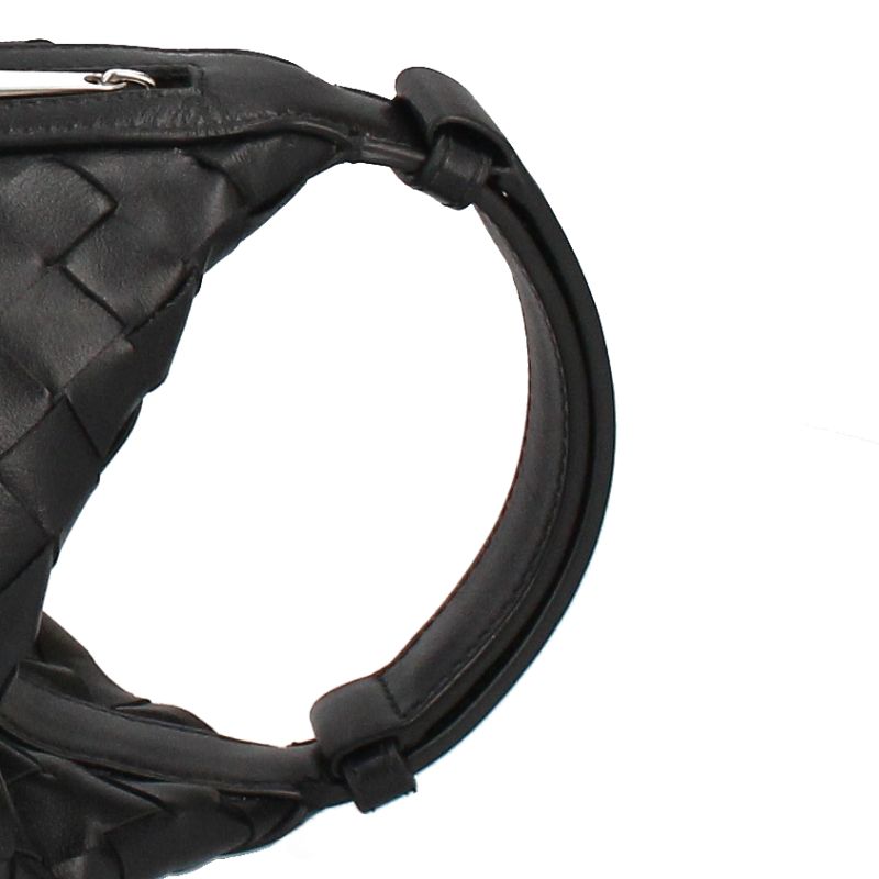 Bottega Veneta Vertical Wallace Intrecciato Bags Black Shoulder Bag