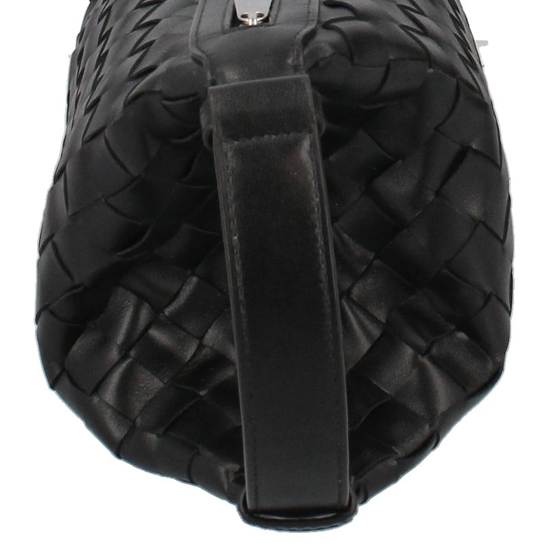 Bottega Veneta Vertical Wallace Intrecciato Bags Black Shoulder Bag