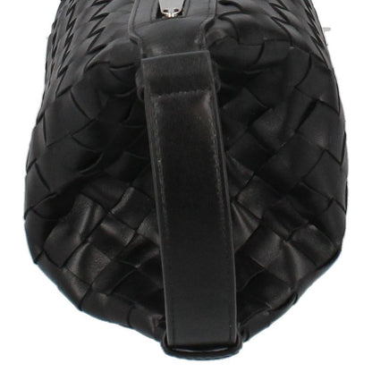 Bottega Veneta Vertical Wallace Intrecciato Bags Black Shoulder Bag