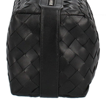 Bottega Veneta Vertical Wallace Intrecciato Bags Black Shoulder Bag
