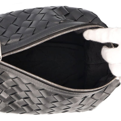 Bottega Veneta Vertical Wallace Intrecciato Bags Black Shoulder Bag
